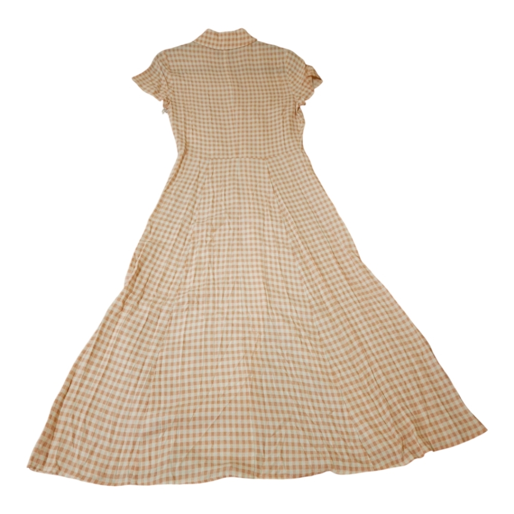 Reformation Wilma gingham dress in blush Pink size 4 NWT - Picture 6 of 10